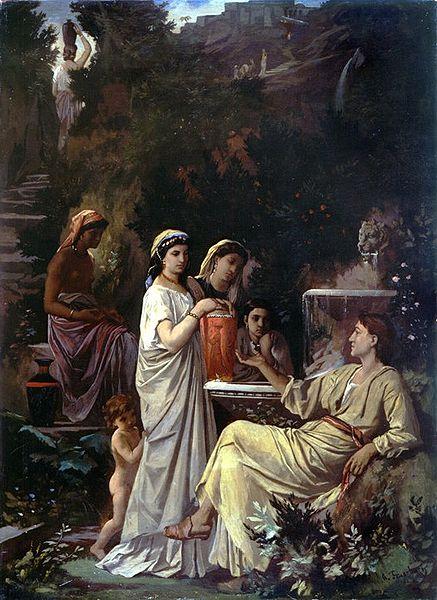 Anselm Feuerbach The Fairy tale teller oil painting image